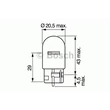 Bosch 1987302251 izzó 12V W21W