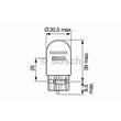 Bosch 1987302252 izzó 12V W21/5W