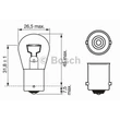 Bosch 1987302811 izzó 12V P21W