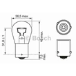 Bosch 1987302812 izzó 12V PY21W Sárga