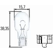 Hella 8GA008246-001 izzó 12V W16W