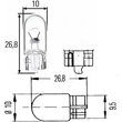 Tungsram 5307 izzó 12V W5W