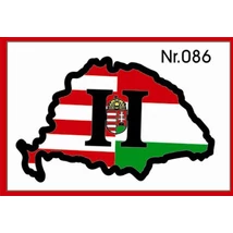 Matrica H nagy Magyarország címeres műgyantás kicsi