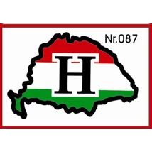 Matrica H nagy Magyarország  műgyantás kicsi