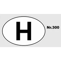 Matrica H nagy ovál fekete-fehér