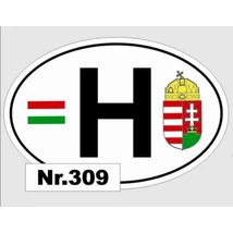 Matrica H címeres kicsi ovál