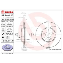 Brembo - 09.8404.11 - Féktárcsa első