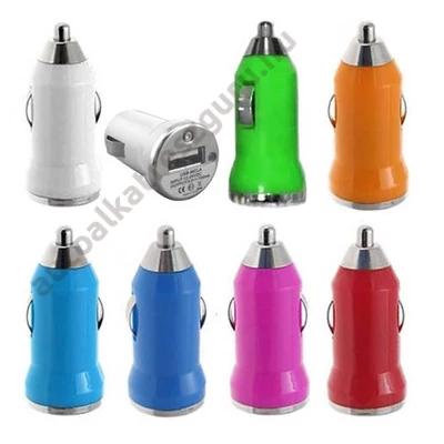 Szivargyújtós USB adapter szines 1000mA 12/24V 