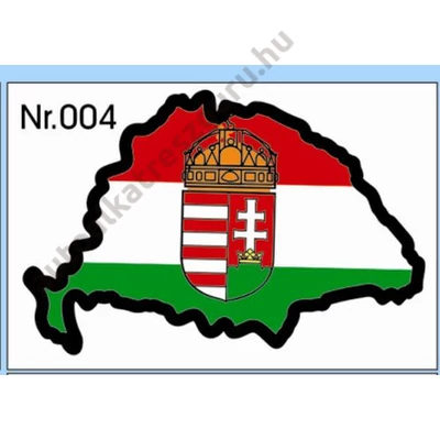 Matrica H nagy Magyarország címeres piros-fehér-zöld