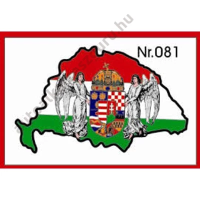 Matrica nagy Magyarország címeres műgyantás kicsi