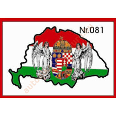 Matrica nagy Magyarország címeres műgyantás kicsi