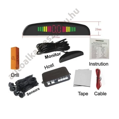 Tolatóradar hátsó led+ méter kijelzős