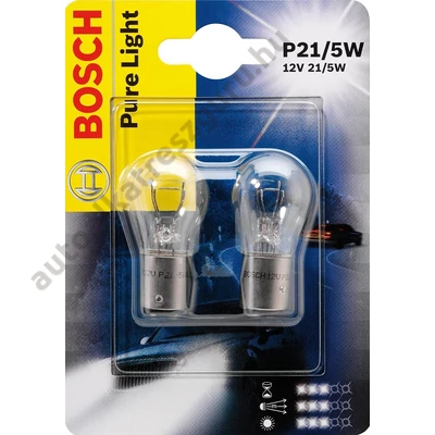 Bosch 1987301016 Pure Light izzó 12V P21/5W Duo