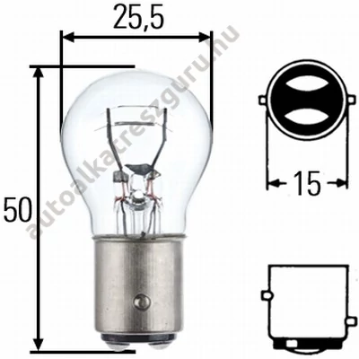 Hella 8GD002078-121 izzó 12V P21/5W