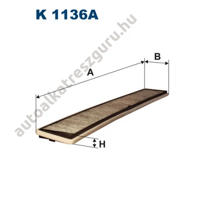 Filtron - K1136A - Pollenszűrő aktív szenes