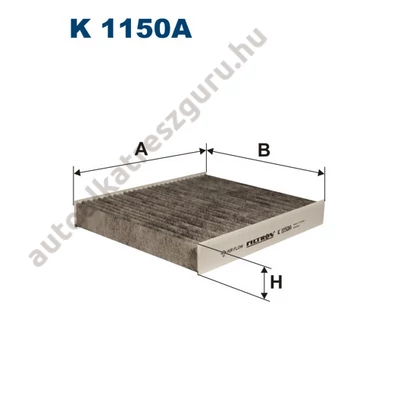 Filtron - K1150A - Pollenszűrő aktív szenes