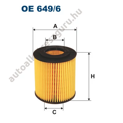 Filtron - OE649/6 - Olajszűrő betét