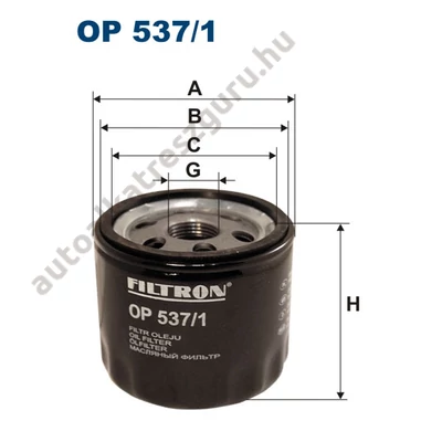 Filtron - OP537/1 - Olajszűrő
