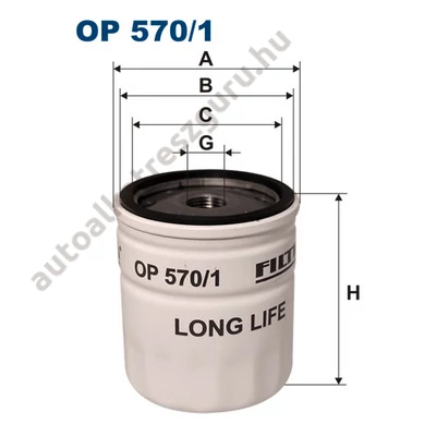 Filtron - OP570/1 - Olajszűrő
