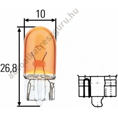Hella 8GP003594-541 izzó 12V WY5W