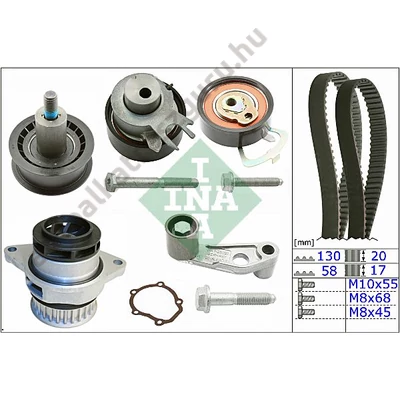 INA - 530008930 - Vezérlés készlet ( szíj + görgő + vízpumpa )