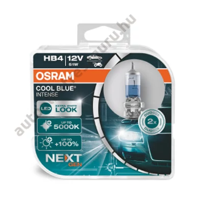 Osram 9006 Cool Blue Intense NextGen HB4 izzó 12V 51W Duo 5000K +100%