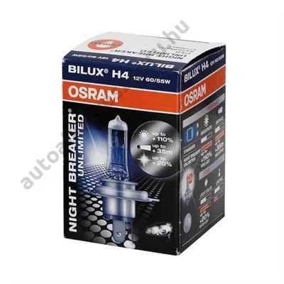 Osram 64193 Night Breaker Silver+ 100%  H4 izzó 12V 60/55W
