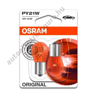 Osram 7507-02B izzó 12V PY21W  Sárga Duo