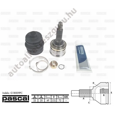 Pascal - G18012PC - Féltengelycsukló