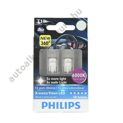 Philips 127996 Led izzó 12V W5W 6000K